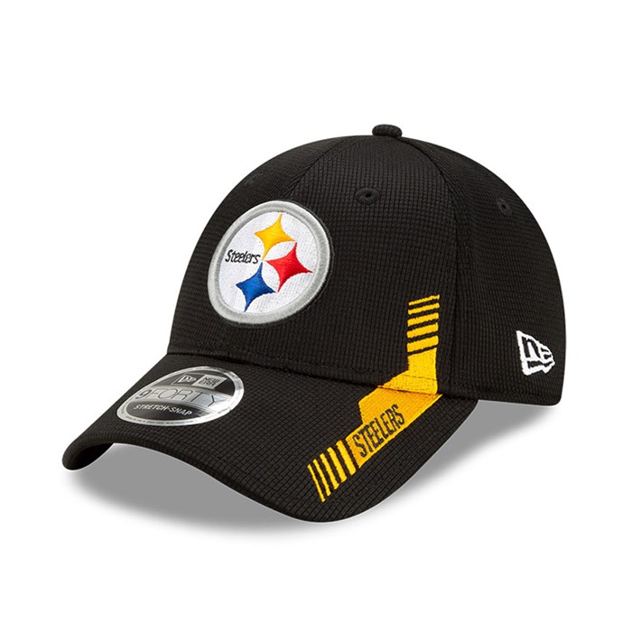 Pittsburgh Steelers NFL Sideline Home 9FORTY Stretch Snap Lippis Mustat - New Era Lippikset Tarjota FI-476219